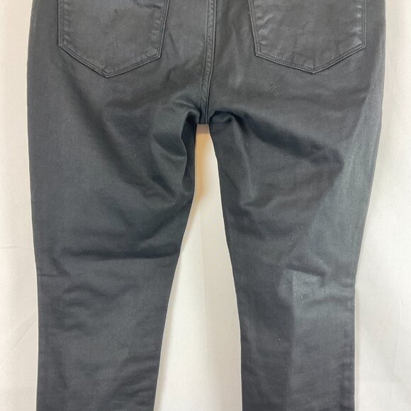 Frame Le High Skinny Jeans 28 Black Faux Leather Coated - Picture 8 of 10